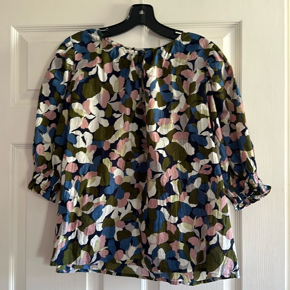100% cotton boho Velvet blouse.